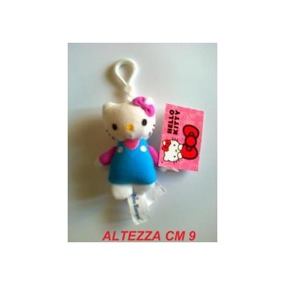 Mini Peluche portachiavi 9 cm Hello Kitty originale Sanrio con